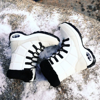 Dokuz o'clock Eğilim Rahat kadın Kış Yüksek Çizmeler Açık Sıcak Astarlı kadın ayakkabısı Kaliteli Yumuşak Konfor Ayakkabı Yeni Anti-skid