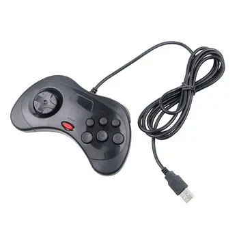 Yeni 10 PCS siyah beyaz Için Sega Saturn USB Kablolu oyun denetleyicisi Gamepad JoyPad Joystick Için PC