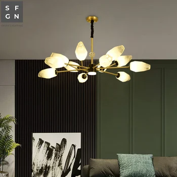 Post-Modern Avize İskandinav LED Bakır Cam Aydınlatma Ev Yemek Odası Yatak Odası Cafe Restaurant için