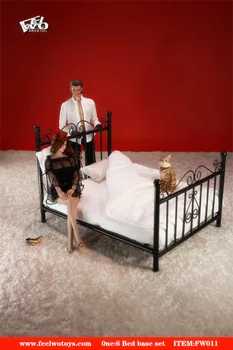 1/6 ölçekli Aksesuarları adam kadın bebek Koleksiyonu Avrupa tarzı Demir sanat yatak modeli için 12 