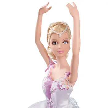 Barbie Pembe Etiket Bale Dilekler Sizin İçin Küçük Balerin Koleksiyonu Balerin Bebek İle Lavanta Tül Tutu Kız Oyuncak CGK90