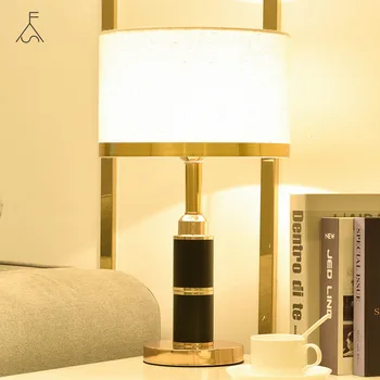 Yatak odası masa lambası karartma kumaş masa okuma ışıkları 45 cm basit sıcak LED başucu aydınlatma armatürleri Loft armatür masa Lambası