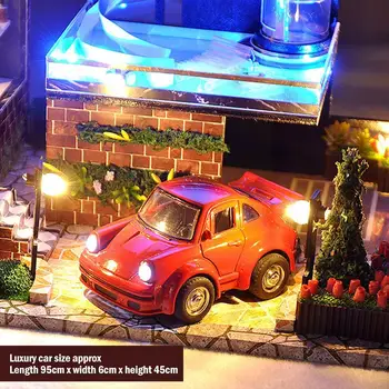 Büyük Ev Dıy Ev Kiti Japon Suşi Dükkanı Monte Ahşap Minyatür Ev Mobilya Çocuk Oyuncakları Çocuklar İçin Noel Y6a5