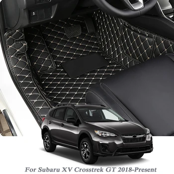 Araba Stil PU Deri Kat Mat Subaru XV Crosstrek GT 2018-PresentAuto Için Ayak Pedi Otomobil Halı Kapak Iç Aksesuar