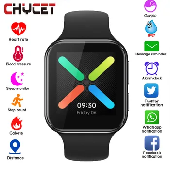 CHYCET 2021 akıllı saat Erkekler Spor Uyku Monitör Smartwatch Kadınlar nabız monitörü Çok spor Modları Saatler IOS Android için