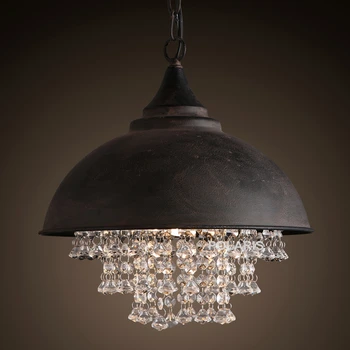 Vintage lamba Loft avize aydınlatma modern kristal kolye asılı ışıklar ev otel restoran dekorasyon için