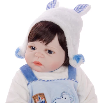 KEIUMI 23 ınç Reborn Baby Doll Menino Gerçekçi Yenidoğan Boneca Can banyo Tam Silikon Vinil Vücut Yeni Kış Festivali Oyuncak Hediyeler