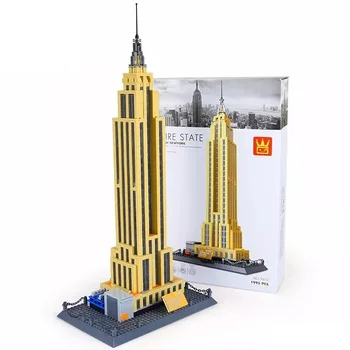 Empire State Binası Tuğla Şehir Büyük Yapı Taşları Oyuncaklar Çocuk Hediyeler ıçin Modeli 1995 Adet