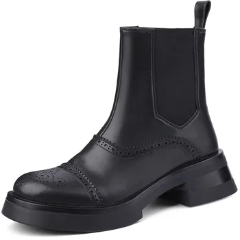 Sonbahar Kış Modern Çizme Ayak Bileği Kadın Ayakkabı Kalın Alt Martin Çizmeler Platformu Zarif Moda Serin Stil Ayakkabı Ayakkabı A287