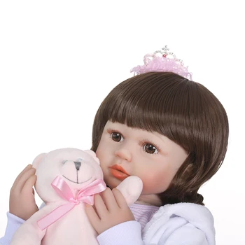 23 inç Yeni prenses Bebek Bebekler Reborn Menina Çocuk En Iyi Hediye yumuşak Silikon Yeniden Doğmuş Bebek Bebekler Çocuklar için El Yapımı Bonecas hediye