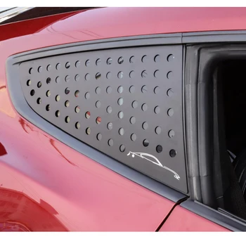 Siyah Alüminyum Alaşım Üçgen arka pencere camı el tutamağı kapağı Koruyucu Trim Fit Ford Mustang ıçin-2021Car Aksesuarları