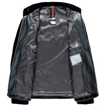 2020 Yeni Kış erkek Rahat Sıcak Ceket Stand-up Yaka Sıcak Kadife Ceket Erkekler için Siyah Kısa Kalın Kürk Ceket Erkekler, boyut M-4XL