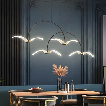 Iskandinav LED avize aydınlatma Martı tasarım yemek oturma odası için LED kolye avize ışık mutfak ofis yemek odası için