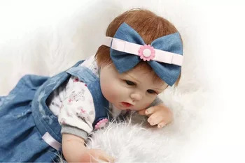NPK Son yeni 43 cm Silikon Reborn Boneca Realista Moda Bebek Bebekler Prenses Çocuk doğum günü hediyesi Bebes Reborn Bebekler