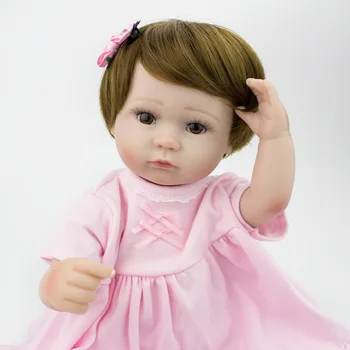 KAYDORA 16 inç 40 cm Reborn Bebek Silikon bebe Kız Pembe el yapımı reborn Bebe Ilmek Güzel Yeni Moda Bonecas Bebek lol oyuncak