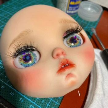 Dıy için Blyth Doll Yüz Plakası sizin blyth makyaj Dahil Arka Plaka özelleştirme bebek Çıplak blyth beyaz cilt 3