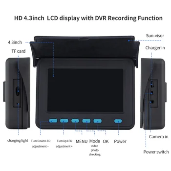 DVR Video Kayıt 16 GB Kart El Endüstriyel Boru Muayene Video Kamera 4.3
