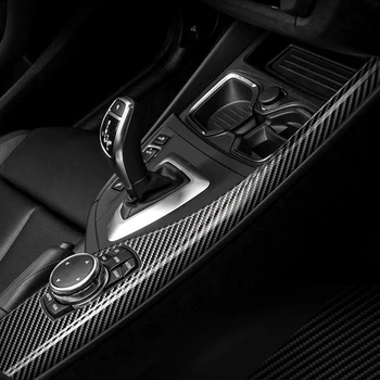 LHD Gerçek Karbon Fiber Sticker Araç Multimedya Topuzu Paneli Kapak İç Trim ıçin-BMW 1 2 Serisi F20 F21 F22