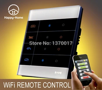Wllpad Beyaz Cam Mobil Kablosuz uzaktan kumanda ışık anahtarı Android IOS, Gsm Zigbee 4 Gang Wifi Uzaktan kumanda Anahtarı