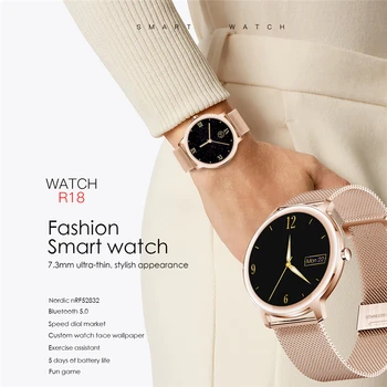 IWO PRO 2020 R18 akıllı saat Kadın Men1. 1 inç tam dokunmatik IP67 Su Geçirmez Kalp Hızı Kan Basıncı ios için akıllı saat android