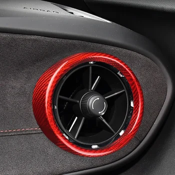 Karbon Fiber Araba Hava Firar Çıkışı Çerçeve Trim Çıkartmalar için Chevrolet Camaro 2016-2019
