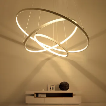 Modern alüminyum akrilik LED kolye lamba ev oturma odası yatak odası tavan ışık aydınlatma armatürü LED süspansiyon lambaları PA0682-B