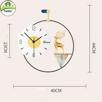 TıeHo Akrilik duvar saati ile Kontrol gece ışık Modern Tasarım Beyaz Yuvarlak İzle ev dekorasyonu Horloge Metal Pointer Saat