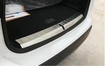 BMW X1 için F48 2016 2017 paslanmaz çelik Arka Boot İç Tampon Koruma Eşiği Plaka koruyucu Kalıplama 1 ADET Enhanced Edition