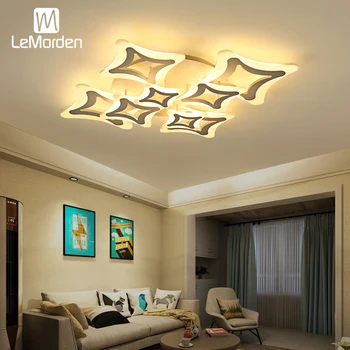 Modern LED avize lamba Akrilik aydınlatma oturma odası yatak odası çalışma odası ev ışıkları 4/6/8 kafaları
