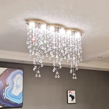Tasarım Modern kristal avize ev dekor ışık yemek odası için Led asılı lamba lüks iç mekan aydınlatması yaratıcı Cristal Topu