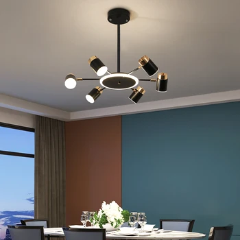Modern Basit LED Avize Sarkıt Aydınlatma İskandinav Siyah Avize Oturma Odası Yatak Odası Restoran Ev Dekoratif Lamba için