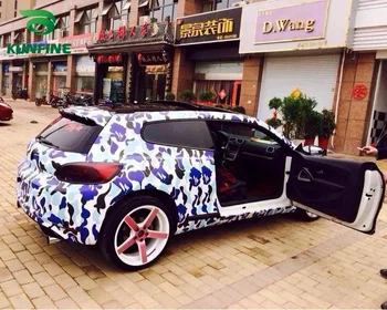 Araba Styling Wrap Graffiti camo Araba vinil filmi Vücut Sticker ıle Hava Ücretsiz Kabarcık Vehiche ıçin Motosiklet 1.52 * 18 M/Rulo