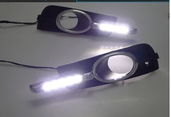 Araba Styling LED gündüz çalışan ışık ıçin Chevrolet Cruze Sedan DRL 2009-2012 sis lambası delik kapağı ıle LED ışıkları
