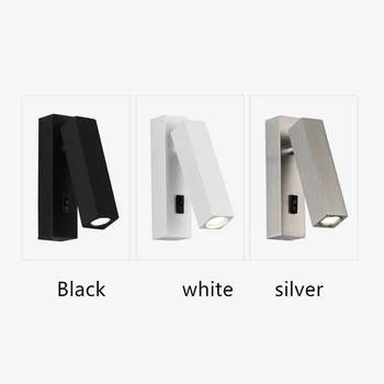 Yeni Led duvar ışık basit Modern dekorasyon iç mekan aydınlatması başucu Lambası Alüminyum Alaşım Siyah / Beyaz / Gümüş AC90-260v LED 2835