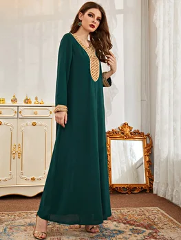Abaya Dubai Türkiye Müslüman Moda Başörtüsü Elbise İslam Giyim Afrika Uzun Elbiseler Kadınlar Için Robe De Moda Musulman Djellaba Femme