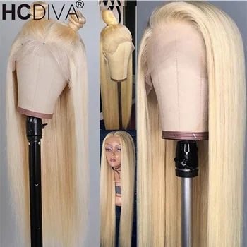 13*4 613 sırma ön 200% düz insan saçı peruk HD Şeffaf Dantel Ön Renkli Peruk Siyah Kadın Için Brezilyalı Saç Satış Peruk