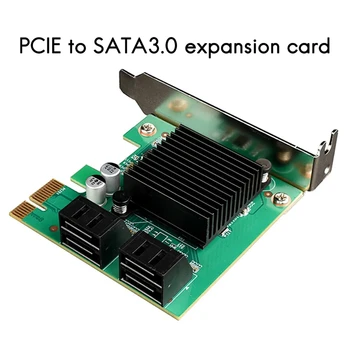 PCIE SATA Genişletme Kartı PCI-E 4 Portlu SATA3.0 6 Gbps Adaptör Kartı Çalışırken Değiştirilebilir SATA Arabirimini Destekler