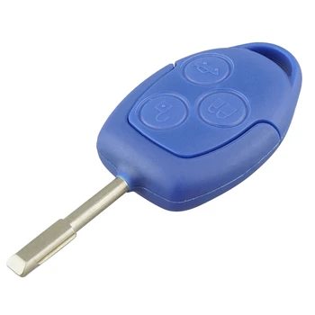 Araba Akıllı Uzaktan Anahtar 3 Düğme 433 MHz 4D63 Çip Ford Transit ıçin MK7 2006-Mavi