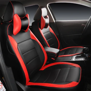 Özel deri araba koltuğu kapağı için Cadillac ATS CT6 XTS XT5 SRX ESCALADE araba aksesuarları araba-styling