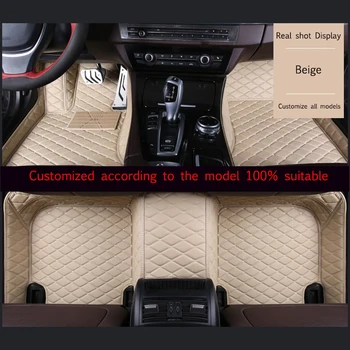 Yüksek kaliteli Deri Araba Paspaslar için VW Caddy Touran Tiguan TOUAREG Atlas GOL Caravelle Sharan Araba Aksesuarları Halı