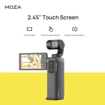 MOZA MOİN Cep Kamera 3-Eksen Anti-shake 2.45 inç Dokunmatik Ekran 4 K 1080 P Geniş Açı El Gimbal Sabitleyici Cep Kamera