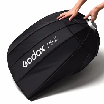 Stokta Godox Taşınabilir P90L P120L Derin Parabolik Softbox Bowens Dağı Stüdyo Flaş Speedlite Reflektör Fotoğraf Stüdyosu Softbox