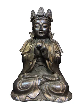 LAOJUNLU Tibet Budist Bronz Guanyin Bodhisattva Heykeli İmitasyon antik bronz masterpiece koleksiyonu yalnız