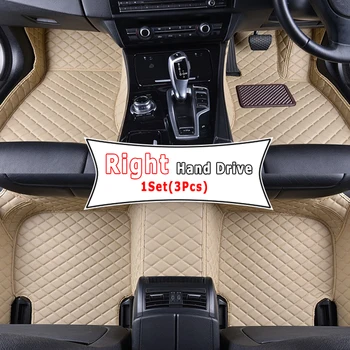 RHD Halı Araba Paspaslar Için Honda Accord 2017 2016 Suni Deri Dekorasyon Aksesuar Kitleri Özel Kapakları Kilim