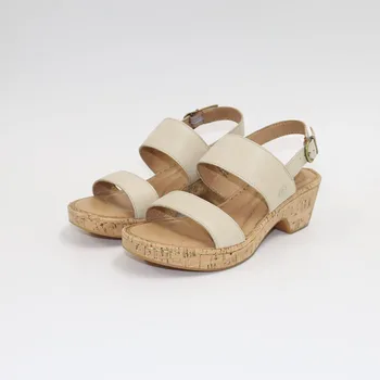 Yeni deri sandalet kadınlar için summer5cm yüksek topuklu sandalet femaleThick topuk hava yastığı basit ve şık sandalet